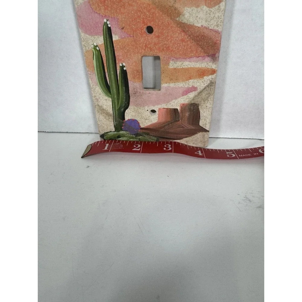 Cactus‎ Mountain Scene Switch Plate Cover Desert Boho